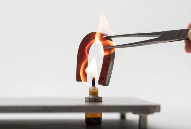 Demagnetization due to heating of the magnet