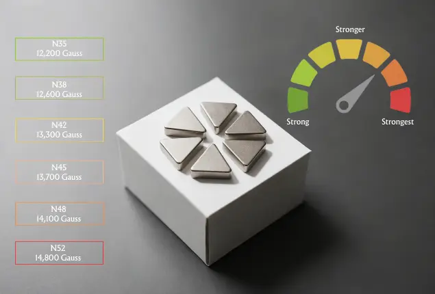 Grades of triangular magnets