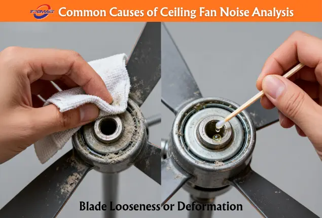 Faulty ceiling fan bearing