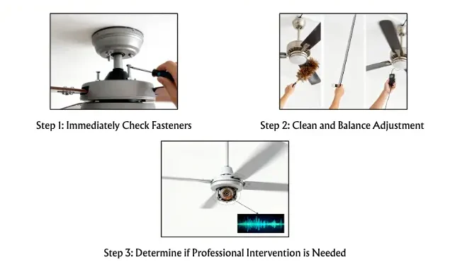 Methods to solve the problem of ceiling fan wobbling