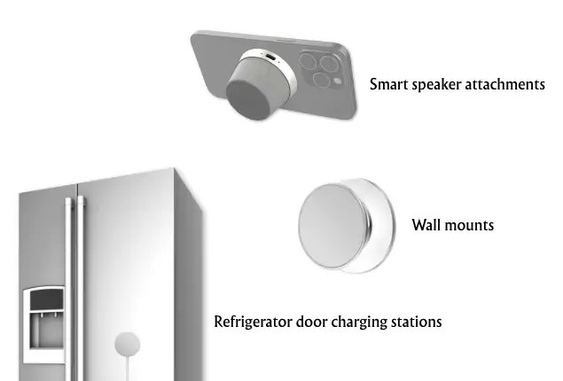 Refrigerator door charging stations