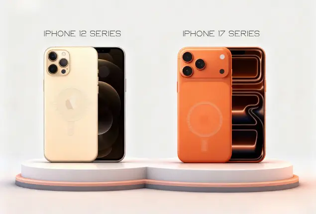 The iPhone 12 series features a built-in MagSafe magnetic array