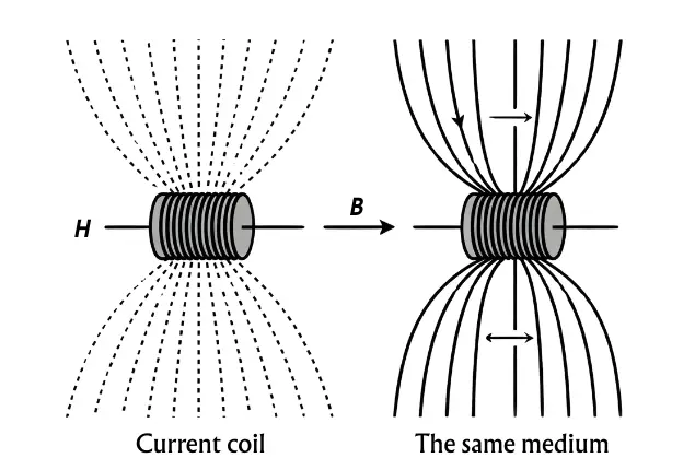 El medio no afecta a la intensidad del campo magnético