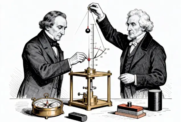 Los matemáticos y físicos alemanes Carl Friedrich Gauss y Wilhelm Weber