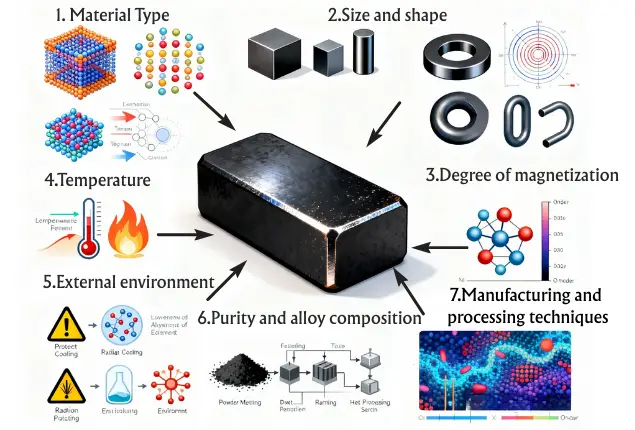 Factor de fuerza magnética de un imán