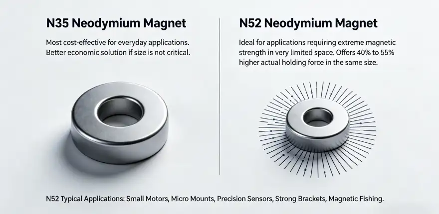 N52 vs N35 Neodymium Magnets