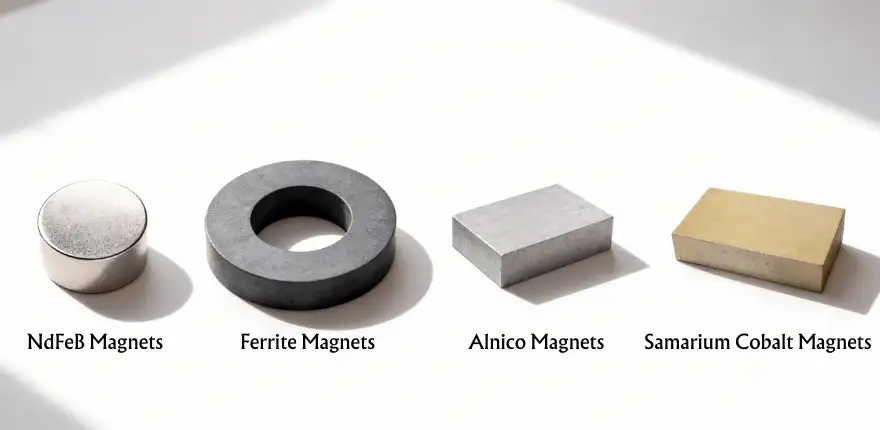 Showcase of Different Permanent Magnet Materials