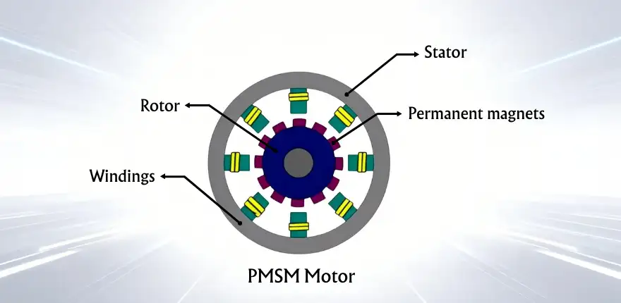 Internal structure of PMSM