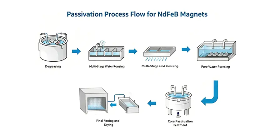 Passivation Process Flow for NdFeB Magnets