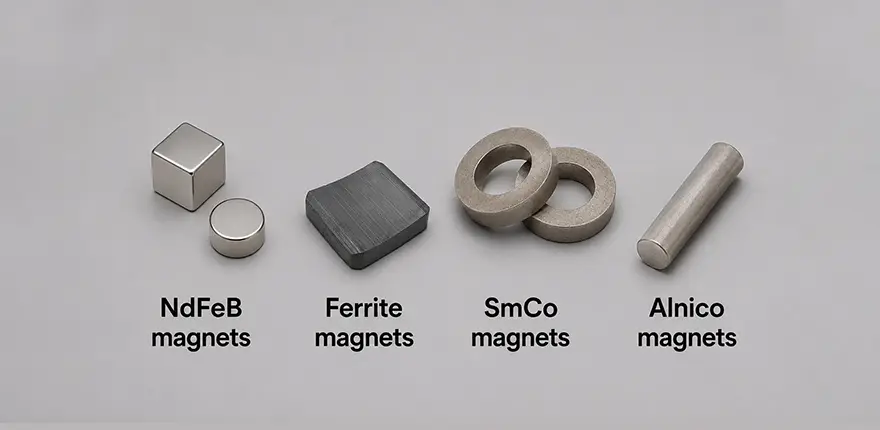 NdFeB vs. Ferrite, SmCo, Alnico