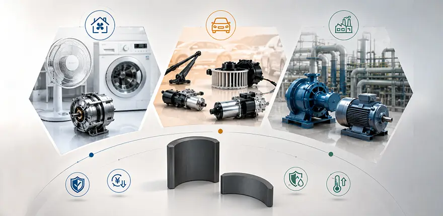 Typical Motor Applications of Ferrite Magnets