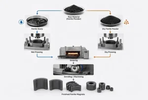 Wet Press vs Dry Press Ferrite Magnets
