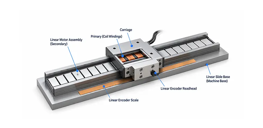 A Linear Motor Magnetic Assembly structure