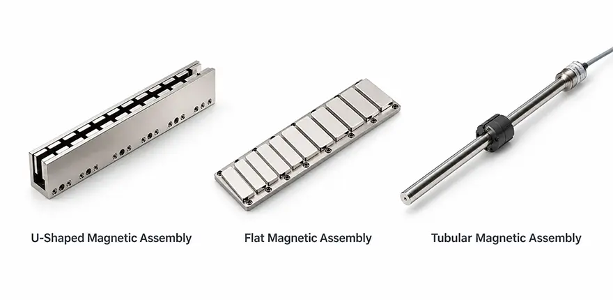 Main Types of Linear Motor Magnetic Assemblies
